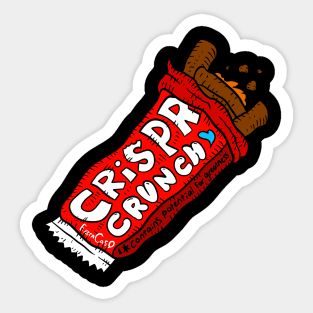 crispr cas9 crispr crunch. science bar. Sticker